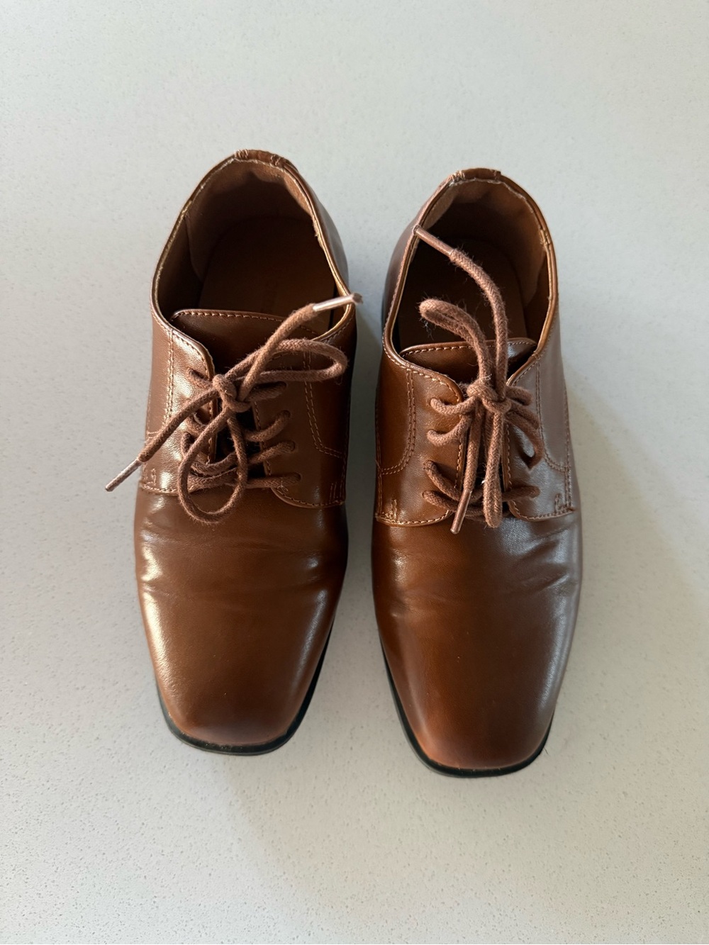 Nordstrom Brown Leather Derby Lace-Up Shoes